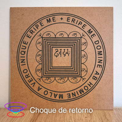 Choque de retorno - Gráfico radiestésico de MDF cru 23x23cm