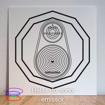 Relax do sono emissor - Gráfico radiestésico de PEAD 21x21cm
