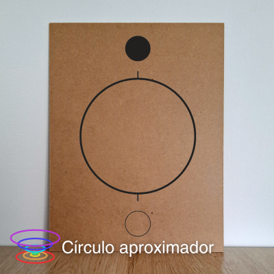 Círculo aproximador - Gráfico radiestésico de MDF cru 23x30cm