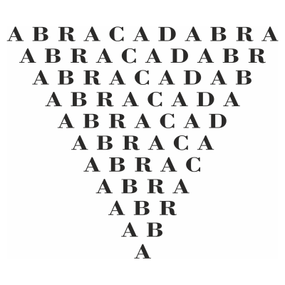 Abracadabra - gráfico radiestésico de cartolina plastificada