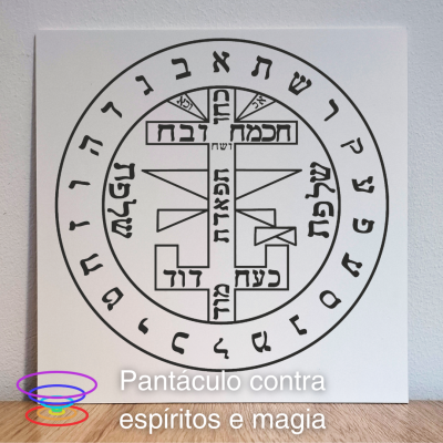 Contra espírito malignos e magias - Pantáculo de PEAD 21x21cm