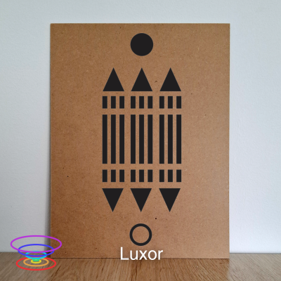 Luxor - Gráfico radiestésico de MDF cru 23x30cm
