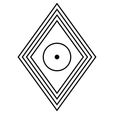 Losango solar - gráfico radiestésico de cartolina plastificada