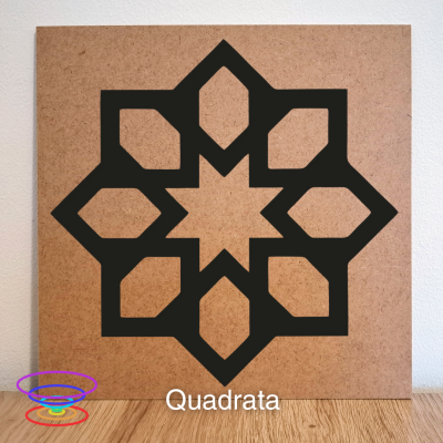 Quadrata - Gráfico radiestésico de MDF cru 23x23cm