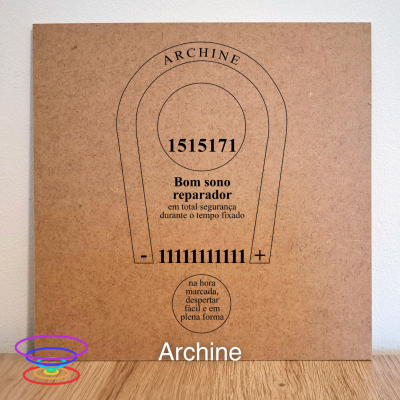 Archine descanso reparador - Gráfico radiestésico de MDF cru 23x23cm