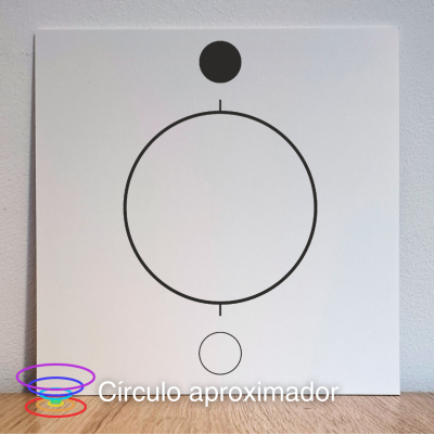 Circulo ou aproximador - Gráfico radiestésico de PEAD 21x21cm