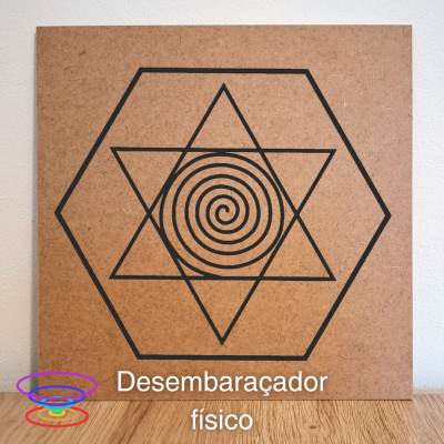 Desembaraçador físico - Gráfico radiestésico de MDF cru 23x23cm