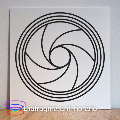 Diafragma anti horário - Gráfico radiestésico de PEAD 21x21cm