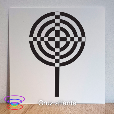 Cruz Atlante - Gráfico radiestésico de PEAD 21x21cm