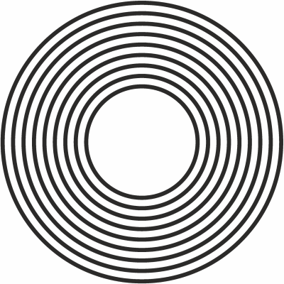 Nove círculos - gráfico radiestésico de cartolina plastificada