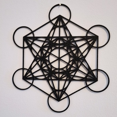 Gráfico mandala Cubo de Metatron para ambiente