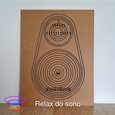 Relax do sono - Gráfico radiestésico de MDF cru 23x30cm