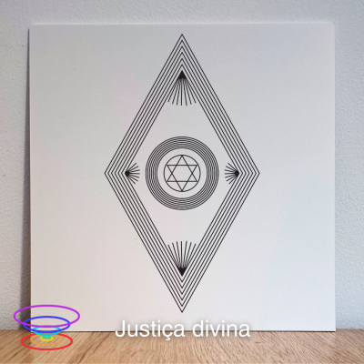 Justiça Divina - Gráfico radiestésico de PEAD 21x21cm