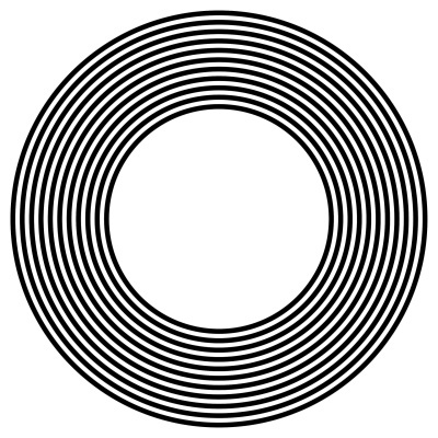 Onze círculos - gráfico radiestésico de cartolina plastificada