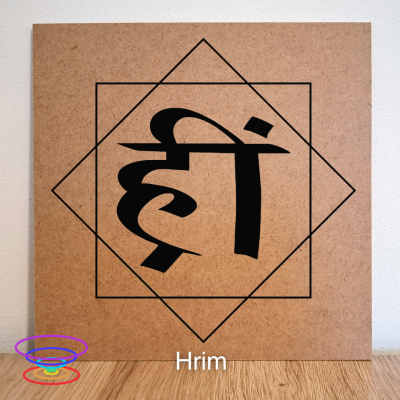 Hrim - Gráfico radiestésico de MDF cru 23x23cm