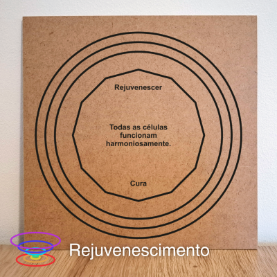 Saúde e Beleza - Gráfico radiestésico de MDF cru 23x23cm
