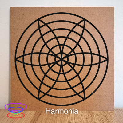Harmonia - Gráfico radiestésico de MDF cru 23x23cm
