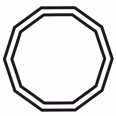 Decágono Duplo - gráfico radiestésico de cartolina plastificada