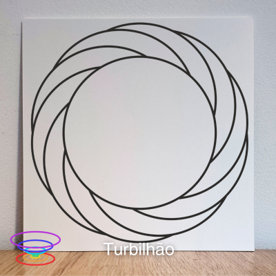 Turbilhão - Gráfico radiestésico de PEAD 21x21cm
