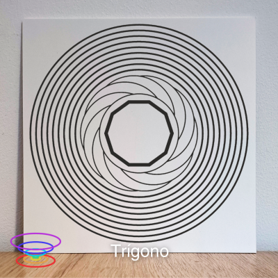 Trígono - Gráfico radiestésico de PEAD 21x21cm