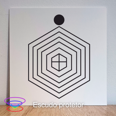 Escudo Protetor - Gráfico radiestésico de PEAD 21x21cm