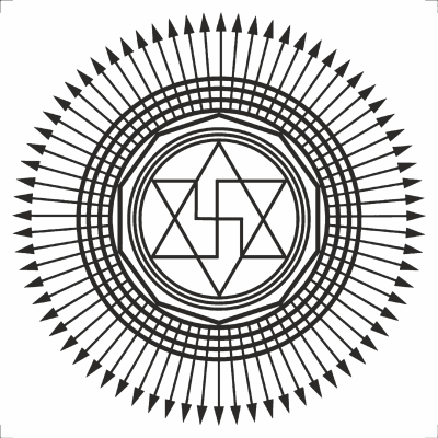 Queima de karma -  gráfico radiestésico de cartolina plastificada