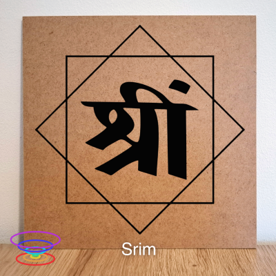 Srim - Gráfico radiestésico de MDF cru 23x23cm