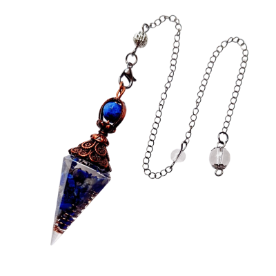 Pêndulo orgonite azul
