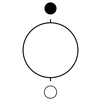 Circulo ou aproximador - gráfico radiestésico de cartolina plastificada