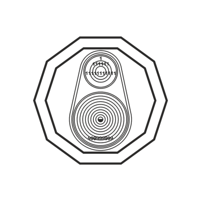 Relax do sono emissor - gráfico radiestésico de cartolina plastificada