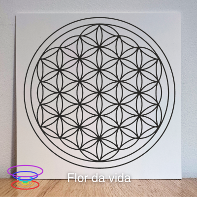 Flor da vida - Gráfico radiestésico de PEAD 21x21cm