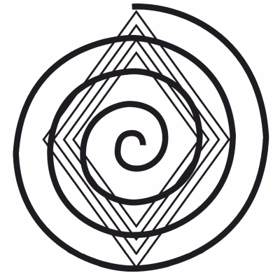 Espiral Cósmico - gráfico radiestésico de cartolina plastificada