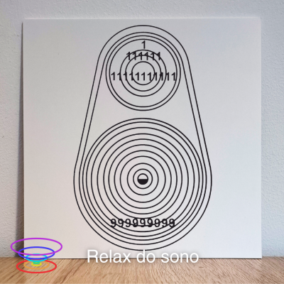 Relax do sono - Gráfico radiestésico de PEAD 21x21cm