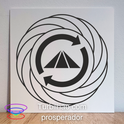 Turbilhão prosperador - Gráfico radiestésico de PEAD 21x21cm
