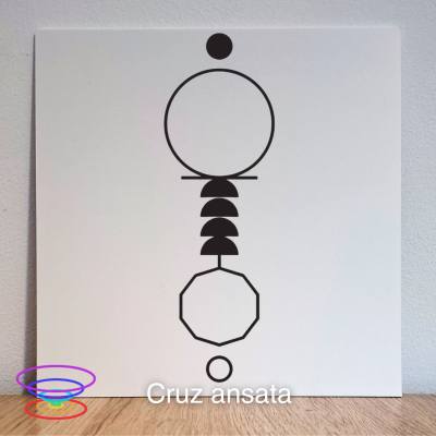 Cruz Ansata - Gráfico radiestésico de PEAD 21x21cm