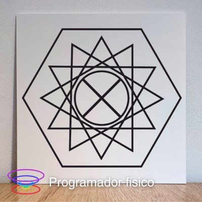 Programador físico - Gráfico radiestésico de PEAD 21x21cm
