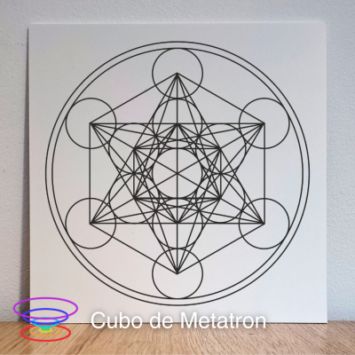 Cubo de Metatron - Gráfico radiestésico de PEAD 21x21cm