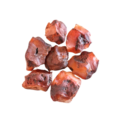 Ágata cornalina bruta média