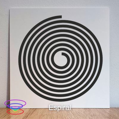 Espiral - Gráfico radiestésico de PEAD 21x21cm