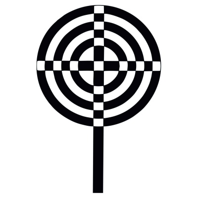 Cruz Atlante - gráfico radiestésico de cartolina plastificada