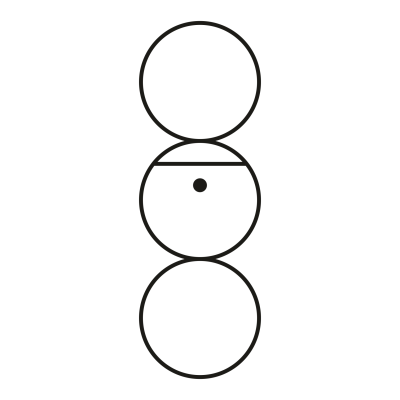 Tri círculo - gráfico radiestésico de cartolina plastificada