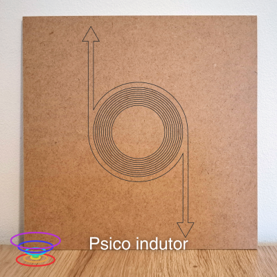 Psico indutor - Gráfico radiestésico de MDF cru 23x23cm