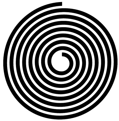 Espiral - gráfico radiestésico de cartolina plastificada