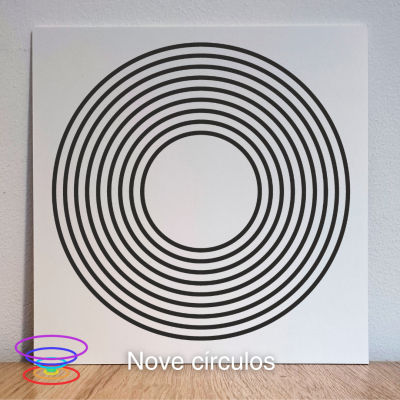 Nove círculos - Gráfico radiestésico de PEAD 21x21cm