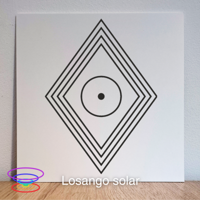 Losango solar - Gráfico radiestésico de PEAD 21x21cm
