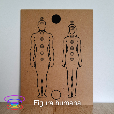 Figura Humana - Gráfico radiestésico de MDF cru 23x30cm