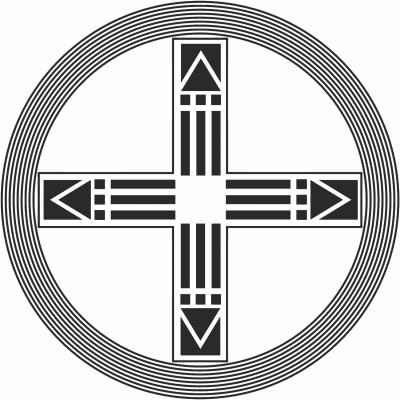 Cruz Cósmica - gráfico radiestésico de cartolina plastificada