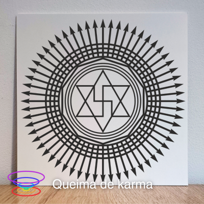 Queima de karma -  Gráfico radiestésico de PEAD 21x21cm