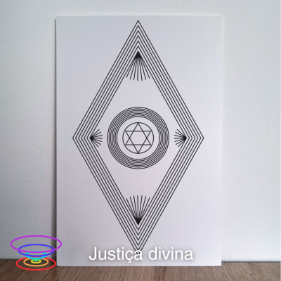 Justiça divina - Gráfico radiestésico de PEAD 20x30cm