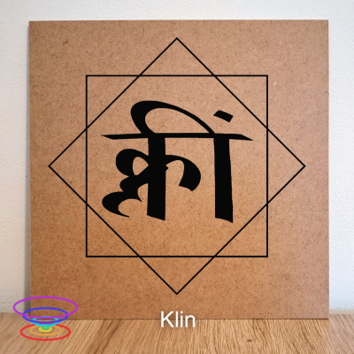 Klim - Gráfico radiestésico de MDF cru 23x23cm